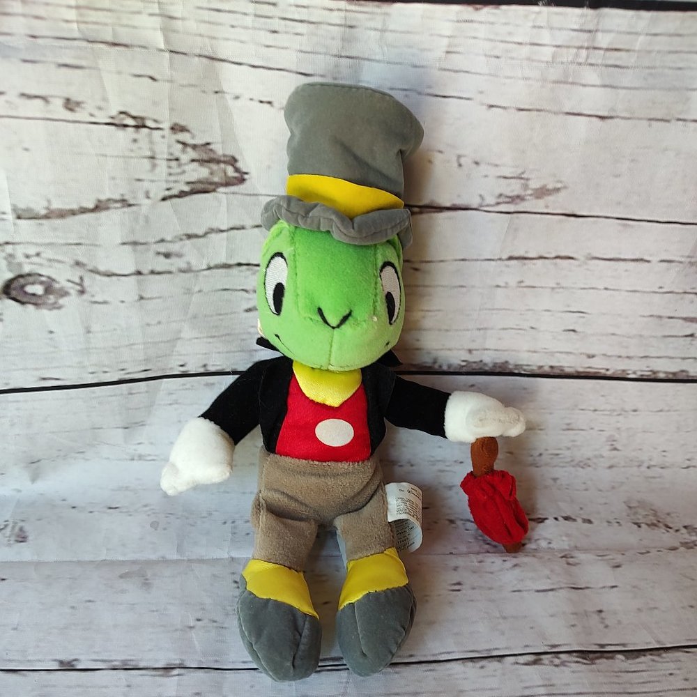 DISNEY STORE JIMINY CRICKET FROM PINOCCHIO BEANIE PLUSH BEAN BAG